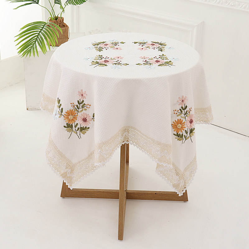 正方形布艺桌布加厚田园圆玻璃盖巾茶几台布小清新餐桌布,淘宝优惠券,粉丝福利购,淘宝优惠卷
