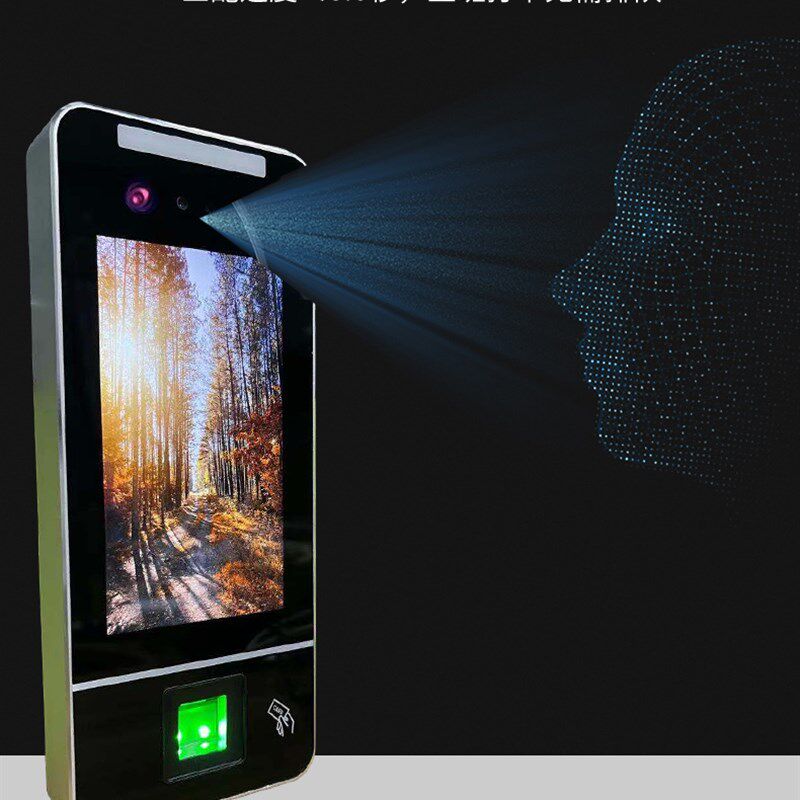 Dynamic face access control machine fingerprint swipe card facial recognition attendance access control all-in-one machine glass door magnetic lock set