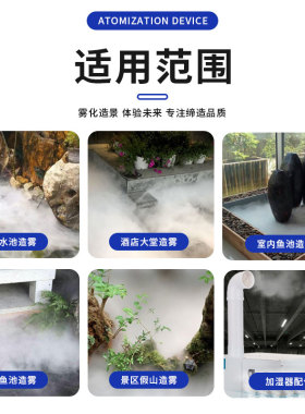 超声波造雾器十头雾化板景观假山鱼池雾化头喷雾造雾机水池雾化