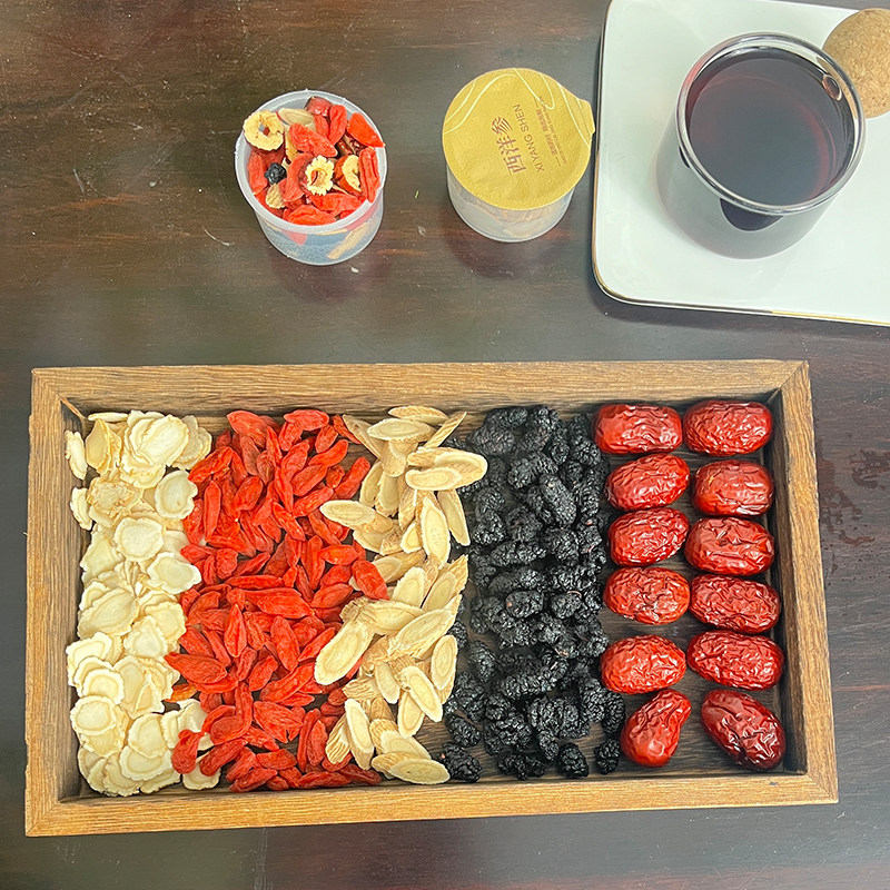 祥聚堂西洋参枸杞黄芪茶正品黄芪桑椹养生茶代用茶独立小罐装免煮