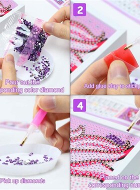 5D Diamond Painting Kit Kids DIY Full Drill Rhinestone Kits