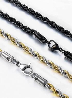 High Quality 2345MM Classic Twisted Rope Chain Stainless Ste