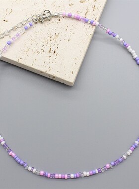 Simple Seed Beads Choker  Women Korean Fashion Charm Colorfu