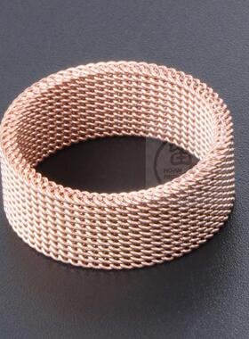 。Jewelery titanium steel soft mesh ring titanium steel men