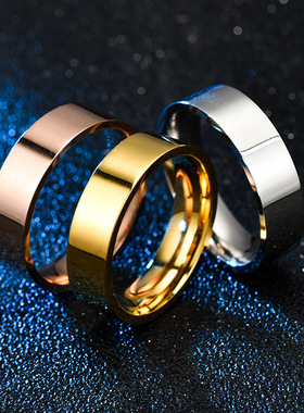 4/6/12MM Width Stainless Steel Ring Man Simple Style