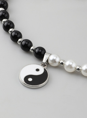 Fashion Hip-hop Tai Chi Pearl Beads Pendant Personalized