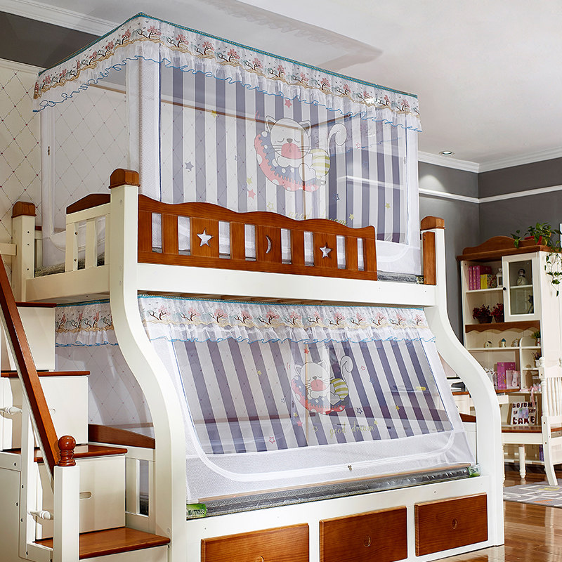 子母床蚊帐上下铺1.5米1.m1.2层儿童床学生宿舍斜梯书架款,淘宝优惠券,粉丝福利购,淘宝优惠卷