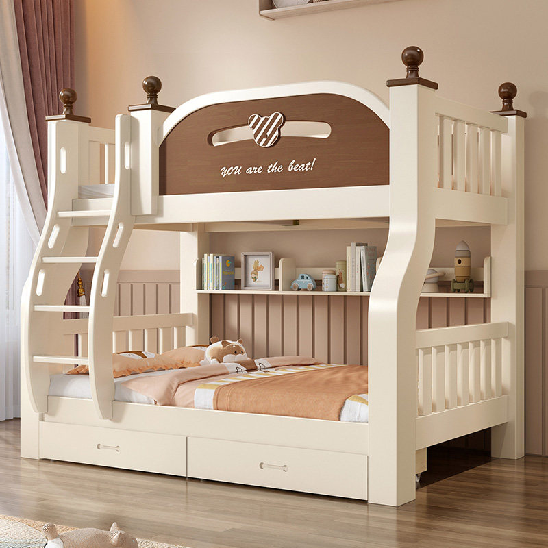高低床双层床小户型上下床双人床上下铺儿童全实木大人组合母子床,淘宝优惠券,粉丝福利购,淘宝优惠卷