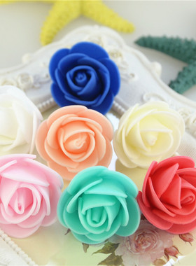500PCS 3cm Mini PE Foam Rose Flower Head Artificial Rose Flo