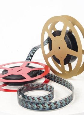 复古怀旧老电影胶卷胶片35毫米片夹胶轮胶带家装影楼道具摆件片盒