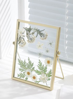 创意干花相框摆件客厅玄关茶几桌面春意装饰品时尚家居床头柜摆台