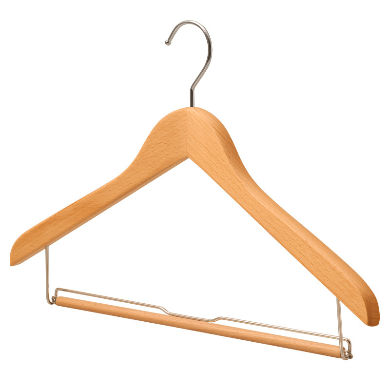 龙衣堂实木衣架家用挂衣别墅豪宅衣柜榉木加厚带夹子木头裤架衣撑,淘宝优惠券,粉丝福利购,淘宝优惠卷