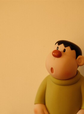 出口可爱复古经典漫画卡通胖虎技安公仔玩具摆件怀旧氛围主题装饰