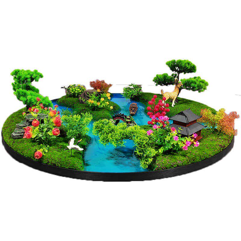 酒店餐桌中间转盘摆件桌花中式圆形创意大圆桌摆花桌芯装饰品摆设,淘宝优惠券,粉丝福利购,淘宝优惠卷