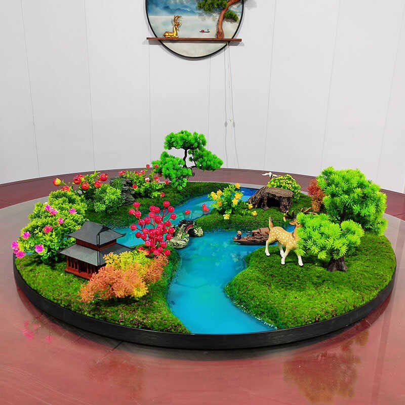 酒店餐桌中间转盘摆件桌花中式圆形创意大圆桌摆花桌芯装饰品摆设,淘宝优惠券,粉丝福利购,淘宝优惠卷