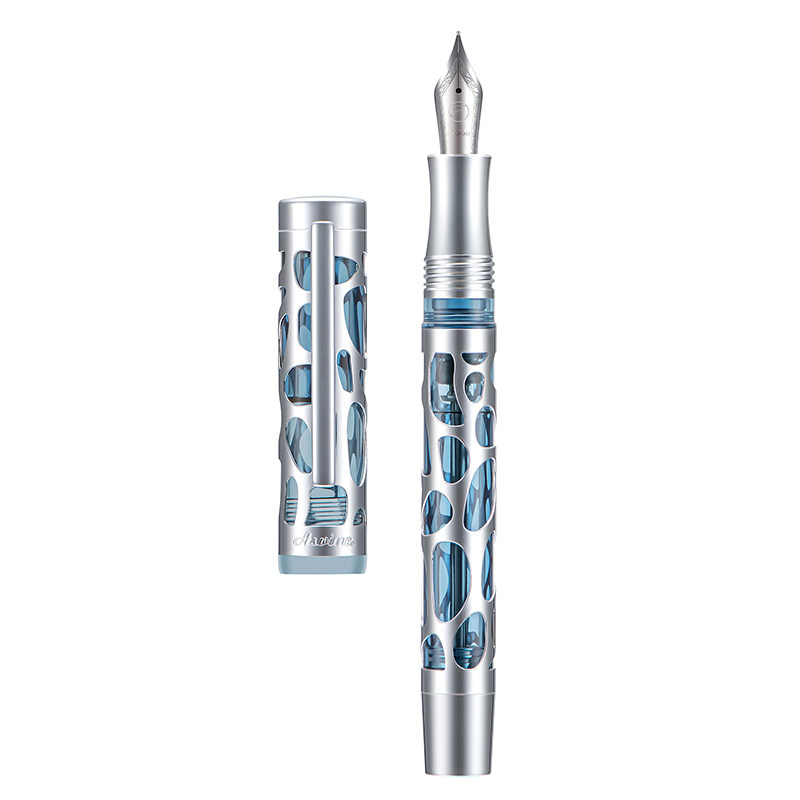 意斯华 Asvine V169负压上墨金属镂空钢笔 明尖书写商务高档套装,淘宝优惠券,粉丝福利购,淘宝优惠卷