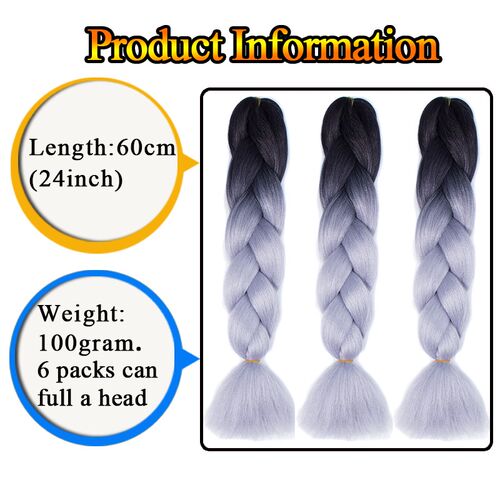 脏辫xpression twist Braids hair ombre braid jumbo expression - 图1