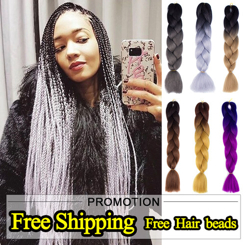脏辫xpression twist Braids hair ombre braid jumbo expression - 图0