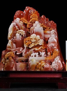 玉石原石寿山石山水摆件独山玉通玄关摆件观赏奇石