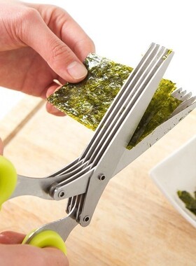19CM Minced 5 Blades Stainless Steel Kitchen Scissors Herb C