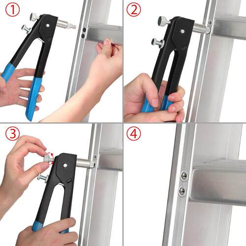 86pcs/Set Blind Rivet Gun Heavy Duty Nut Threaded Insert Han - 图1