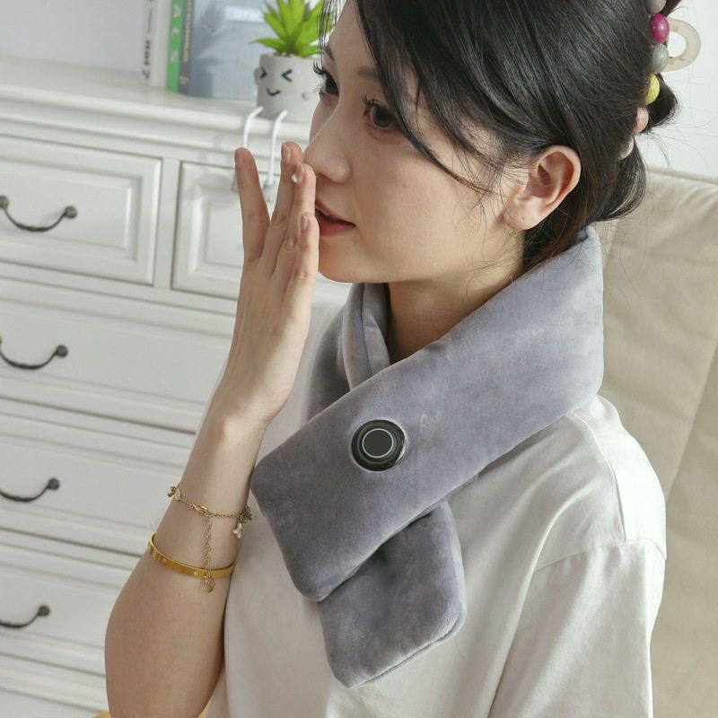 电动围巾USB加热围巾可充电秋冬保暖护颈羊毛衬里户外充电宝到Hea,淘宝优惠券,粉丝福利购,淘宝优惠卷