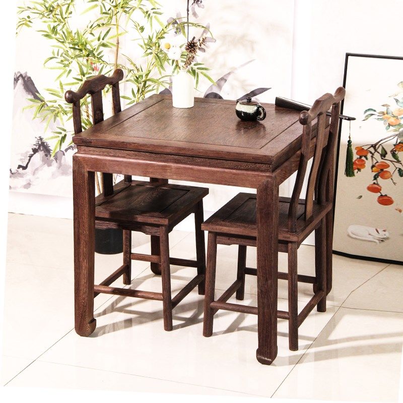 鸡翅木餐桌椅中式儿童学习桌实木方桌茶几小户型矮桌红木地桌,淘宝优惠券,粉丝福利购,淘宝优惠卷