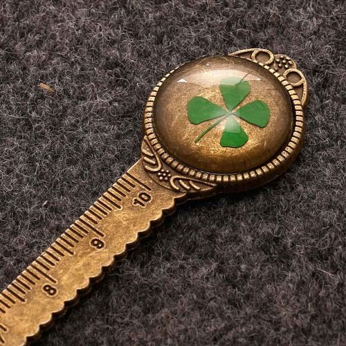 1 Pcs Creative Retro Bronze Round Bookmark 10cm Ruler Vintag - 图1