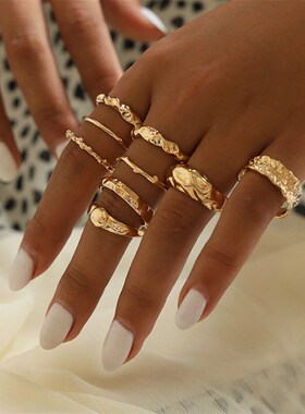Bohemian Diamond Set Rings Retro Festival Rings for WomenEur