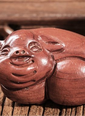 花梨木十二生肖摆件精致木质三合生肖家居客厅桌面装饰品开月送礼