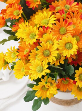 Autumn Artificial Daisy Flowers Silk Bouquet Fake Flower DIY