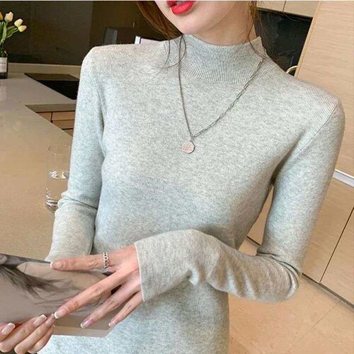 Turtleneck Sweater Women Fashion New Sretch ops Women Knitte - 图2