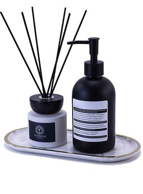 样板间洗手台摆件厕所洗手液瓶卫生间软装饰品浴室柜托盘装