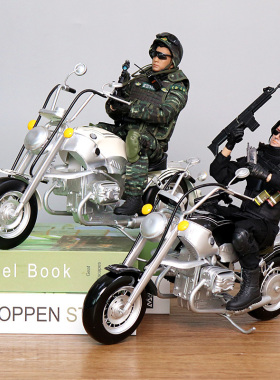 美式铁艺长江750侉子三轮摩托车模型复古创意家居电视柜装饰礼物