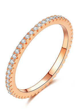 Simple and fashionable personality inlaid zircon row of diam