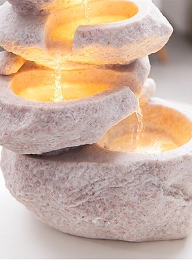 转运喷泉流水招财摆件办公室客厅电视乔迁开业礼品自动循环加湿器