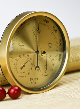 大气压计温度计湿度表三合一气象站家庭高精度气压表晴雨表玻璃镜