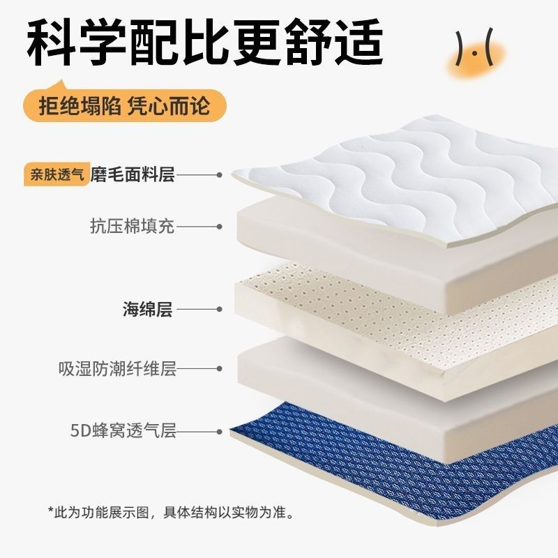 学生床垫抗压记忆棉透气四季通用可折叠软垫软榻米床垫,淘宝优惠券,粉丝福利购,淘宝优惠卷