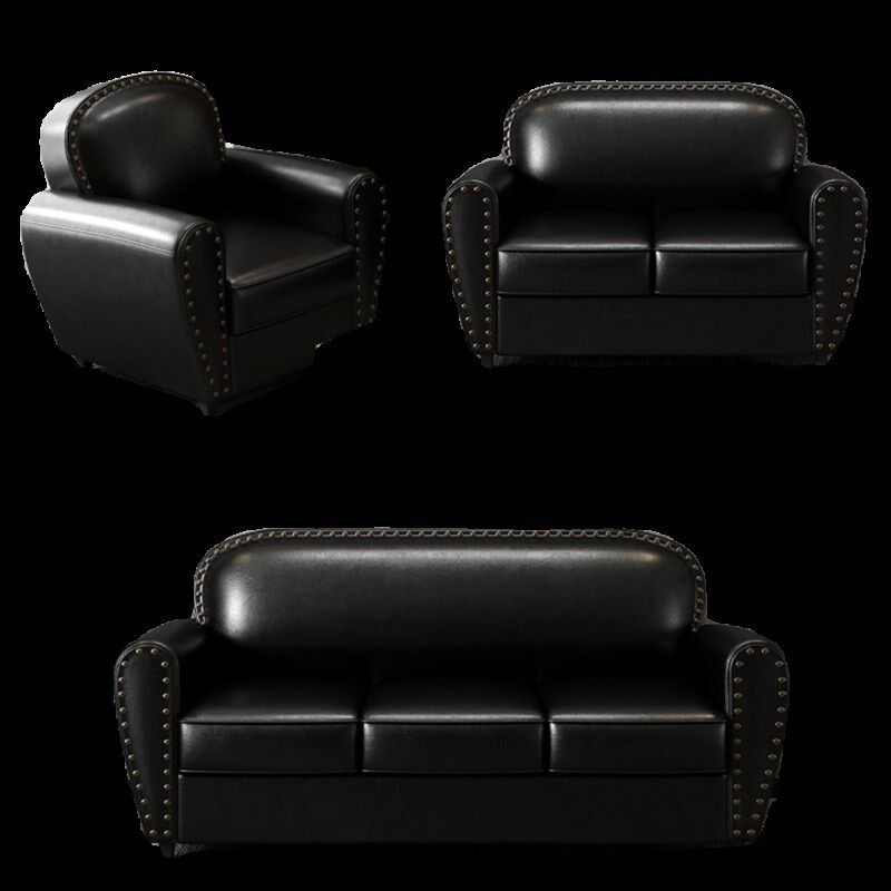 小户型办公室商用沙发休闲黑色单人三人直排休息区接待会客,淘宝优惠券,粉丝福利购,淘宝优惠卷