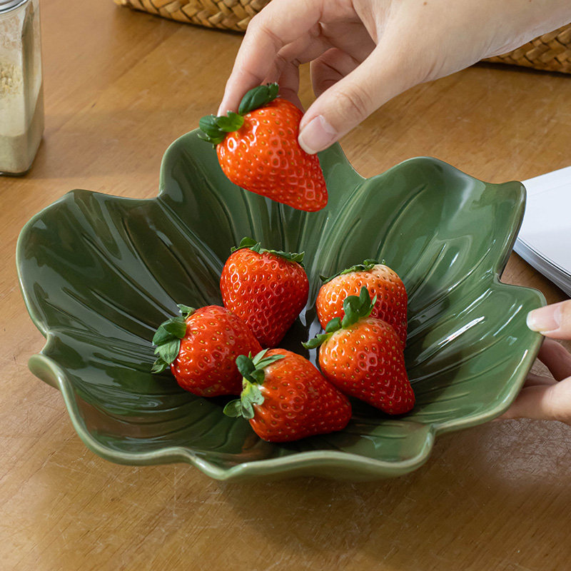 涧山集 复古风手工陶瓷果盘客厅糖果盘民宿餐厅菜盘不规则沙拉盘,淘宝优惠券,粉丝福利购,淘宝优惠卷