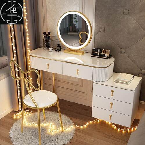 Dressing table bedroom Organizer cabinet makeup table Chair - 图2