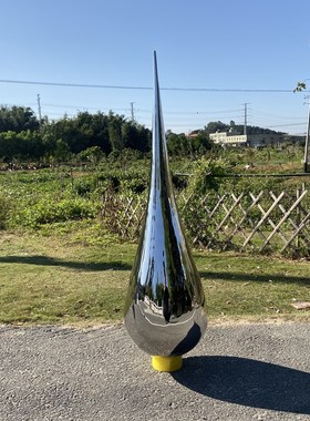 不锈钢水滴抽象雕塑创意软装饰品摆件商场酒店会所售楼处过道装置