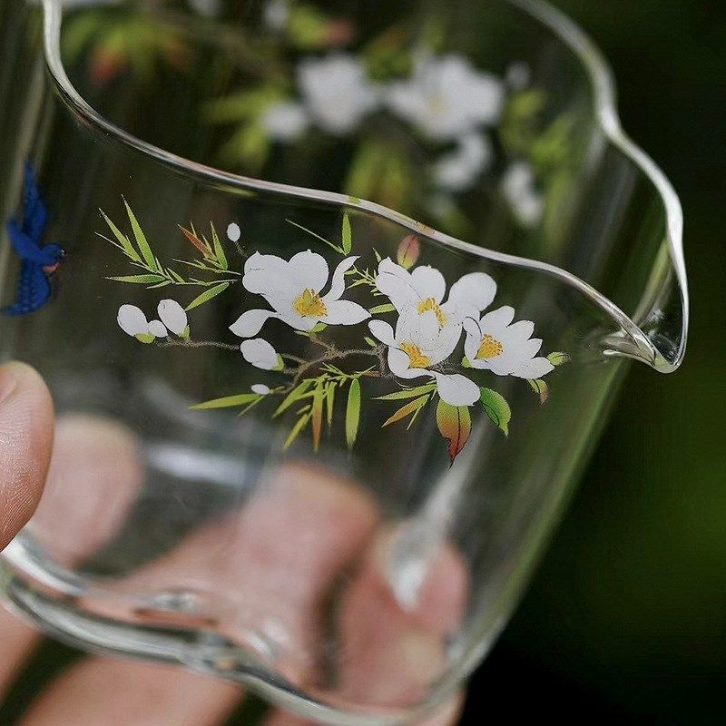 燕归来手工耐热玻璃公道杯云朵分茶器匀杯单个泡茶茶海茶道配件,淘宝优惠券,粉丝福利购,淘宝优惠卷