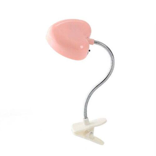 Mini Love Heart Clip Desk Lamp LED Book Light Lamps Reading - 图3
