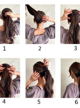 New Fashion Women Bun Hair Claw Horsetail Buckle Hair Clip B