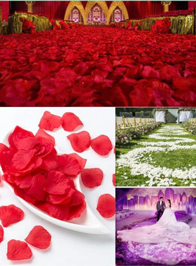100/500/1000pcs Artificial Rose Petals Romantic Artificial F