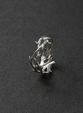 Fashion Punk Irregular Thorns Couple Rings Retro Hip-hop Per