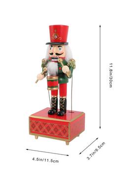 Nutcracker Wood Music Case Xmas Gift Christmas Boxes Figures