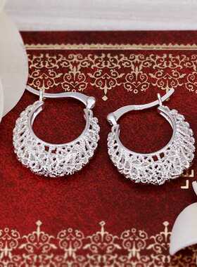 Simple Stainless Silver Plated Fashion Style Openwork