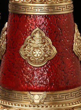 藏族手摇转金筒底座八吉祥花纹手转转桶插座民族树脂手持转轮底托